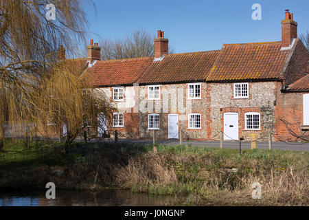 traditional north Norfolk flint and brick farmhouse with porch ...