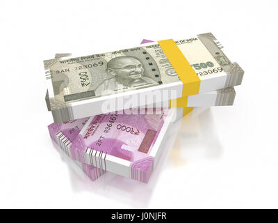 New Indian Currency - 3D Rendered Image Stock Photo