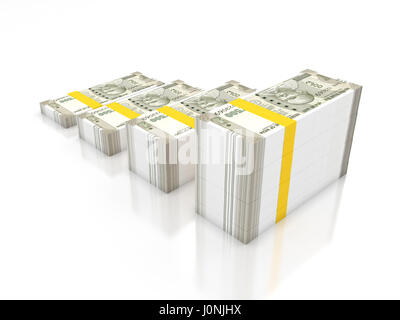 New Indian Currency - 3D Rendered Image Stock Photo