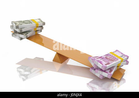 New Indian Currency - 3D Rendered Image Stock Photo