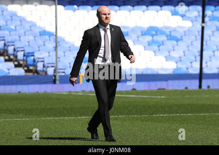 Burnley manager Sean Dyche before the Premier League match at Goodison Park, Liverpool. PRESS ASSOCIATION Photo. Picture date: Saturday April 15, 2017. See PA story SOCCER Everton. Photo credit should read: Martin Rickett/PA Wire. RESTRICTIONS: No use with unauthorised audio, video, data, fixture lists, club/league logos or 'live' services. Online in-match use limited to 75 images, no video emulation. No use in betting, games or single club/league/player publications. Stock Photo