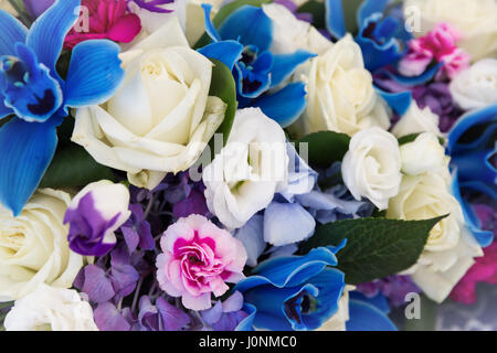 Orchid rose hortensia and hydrangea perfect flower bouquet Stock Photo