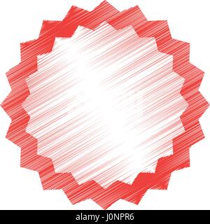 circle seal stamp lace Stock Vector