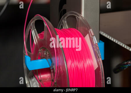 Colorful filament ABS wire plastic for 3d printers Stock Photo