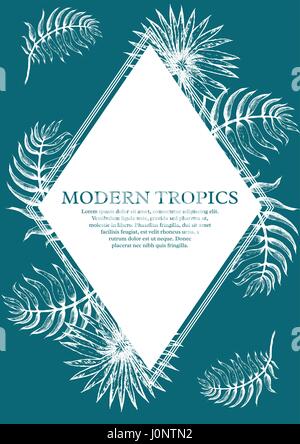 Palm Leaf Sketch11 Stock Vector