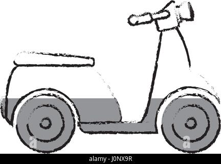scooter motorcycle isolated icon Stock Vector