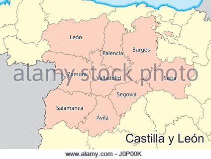 Spain administrative divisions political map. Autonomous communities ...