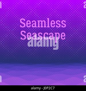 Night Sea Seamless Background Stock Vector
