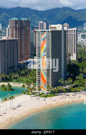 Hilton Hawaiian Village, Waikiki, Honolulu, Oahu, Hawaii Stock Photo