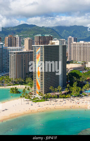 Hilton Hawaiian Village, Waikiki, Honolulu, Oahu, Hawaii Stock Photo