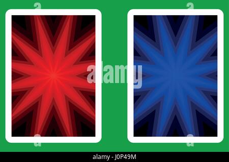 Playing Card Back Designs, star - pattern, Stock Vector