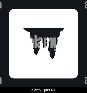 Icicles icon in simple style Stock Vector