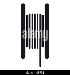 Electric cable in coil icon, simple style Stock Vector