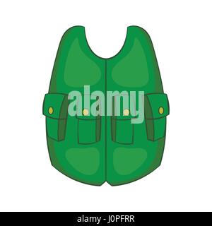 Green hunter vest icon, cartoon style Stock Vector Image & Art - Alamy