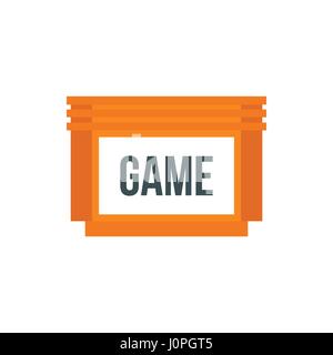 Games floppy disk icon, flat style Stock Vector