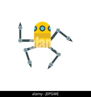 Robot spider icon, flat style Stock Vector