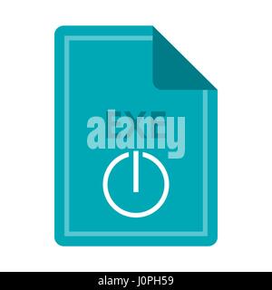 File EXE icon, flat style Stock Vector