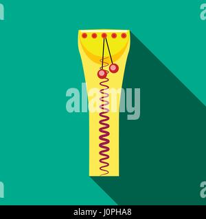Lock and zipper icon, flat style Stock Vector