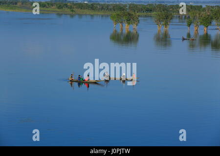 A scenario of Tanguar Haor also called Tangua Haor. Sunamganj,Bangladesh. Stock Photo