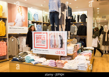 Uniqlo store in Regent Street, London, United Kingdom Stock Photo