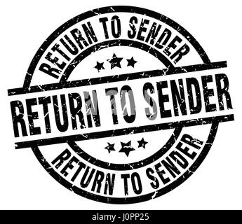 return to sender round grunge black stamp Stock Vector