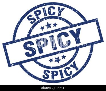 spicy blue round grunge stamp Stock Vector Image & Art - Alamy