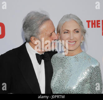 (L-R) Bert Fields and Barbara Guggenheim attend the Broad Museum black tie inaugural dinner at The Broad on September 17th, 2015 in Los Angeles, California. Stock Photo