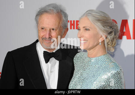 (L-R) Bert Fields and Barbara Guggenheim attend the Broad Museum black tie inaugural dinner at The Broad on September 17th, 2015 in Los Angeles, California. Stock Photo