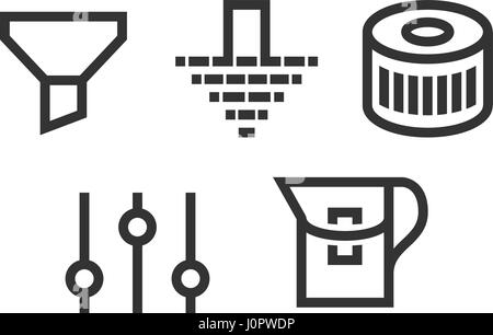 set filter icons Stock Vector