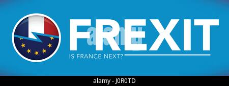 FREXIT France Decision to Leave EU Stock Vector