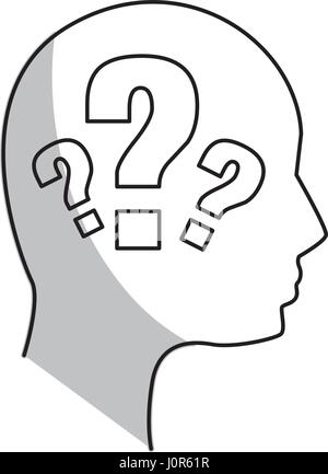 figure human man question Stock Vector
