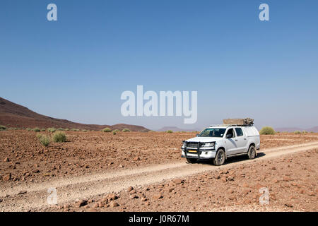 4x4 in the Palmwag Concession, Namibia. Stock Photo