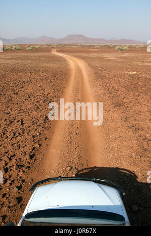 4x4 in the Palmwag Concession, Namibia. Stock Photo