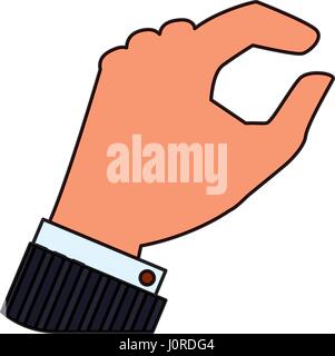 Hand touching something Stock Vector