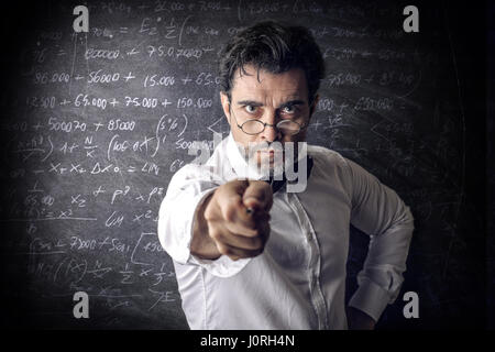 Teacher man being serious Stock Photo