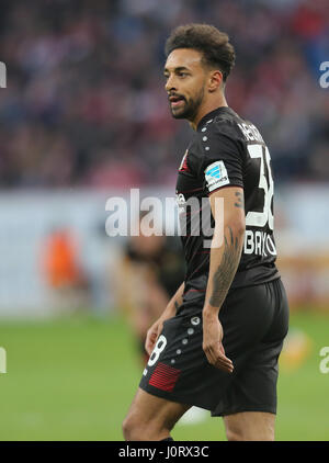 Leverkusen, Germany 15th April 2017, Bundesliga matchday 29, Bayer 04 Leverkusen vs FC Bayern Muenchen: Karim Bellarabi (B04). Credit: Juergen Schwarz/Alamy Live News Stock Photo