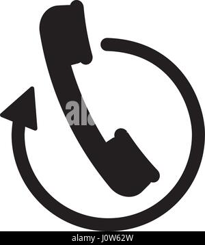 handset phone icon Stock Vector