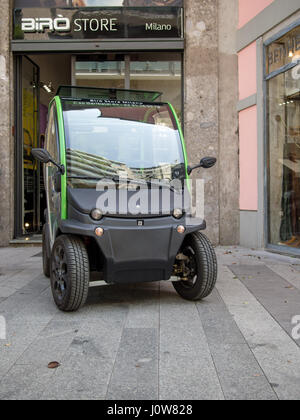 Biro , electrical smart city car designed in Italy, store in Milan ...