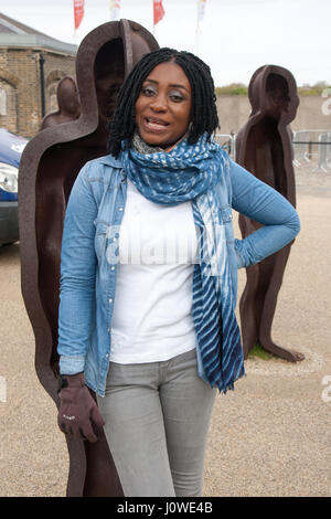 Ghanian African tourist in Woolwhich London Stock Photo