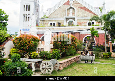 St Peter and St. Paul Cathedral and Plaza, Calbayog, Samar, Philippines Stock Photo