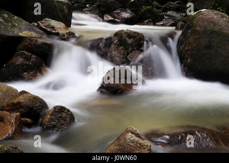 Scenic Shot of the Jeram Toi Waterfall, Negeri Sembilan, Malaysia Stock Photo