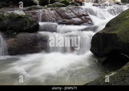 Scenic Shot of the Jeram Toi Waterfall, Negeri Sembilan, Malaysia Stock Photo