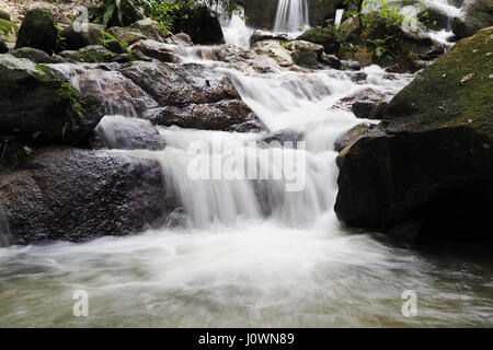 Scenic Shot of the Jeram Toi Waterfall, Negeri Sembilan, Malaysia Stock Photo