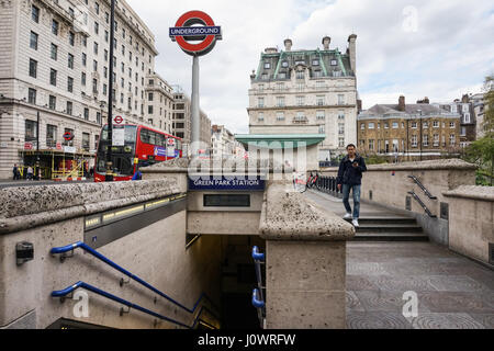 Green Park Underground Station, London, UK Stock Photo