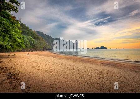 Ao Nang Beach at sunset, Krabi Province, Thailand, Southeast Asia Stock Photo
