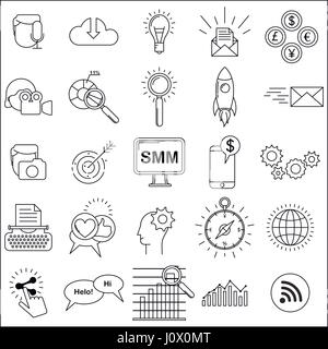 Social Media Marketing icons Stock Vector