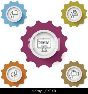 Social Media Marketing infografic Stock Vector