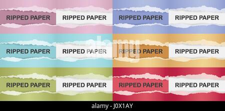 Realistic ripped paper Stock Vector