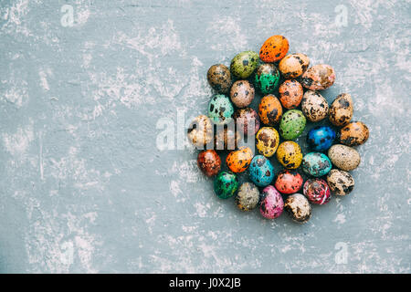 Multi-colored Easter eggs Stock Photo