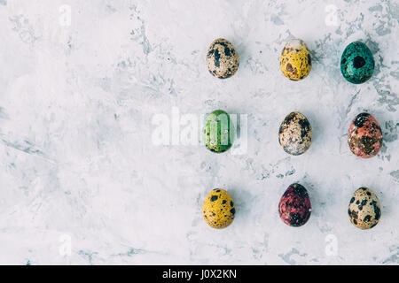 Multi-colored Easter eggs Stock Photo